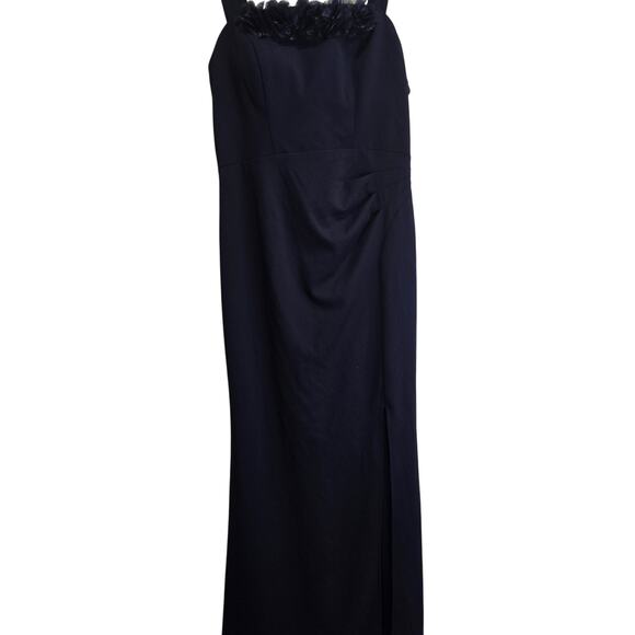 Alex Evenings Navy Maxi Dress with Floral Detail Size 6 Nwt - Picture 2 of 12